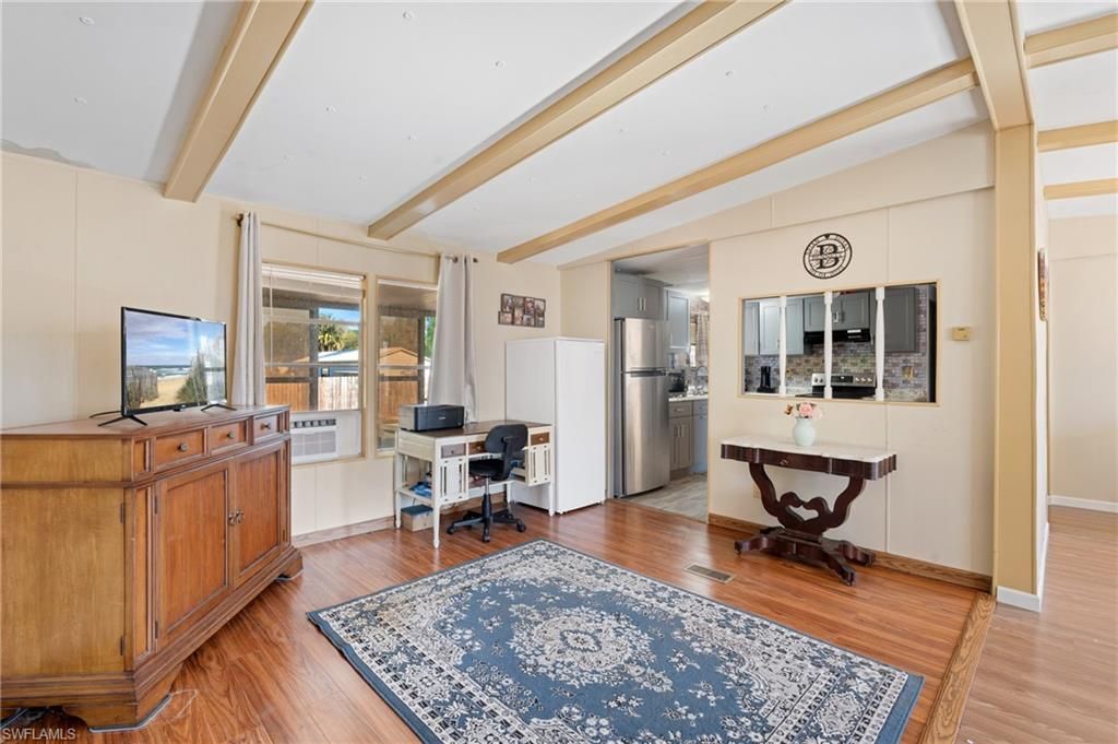 Home Office, Interior, Kitchen, Stainless Steel Appliances, Wood Texture Flooring