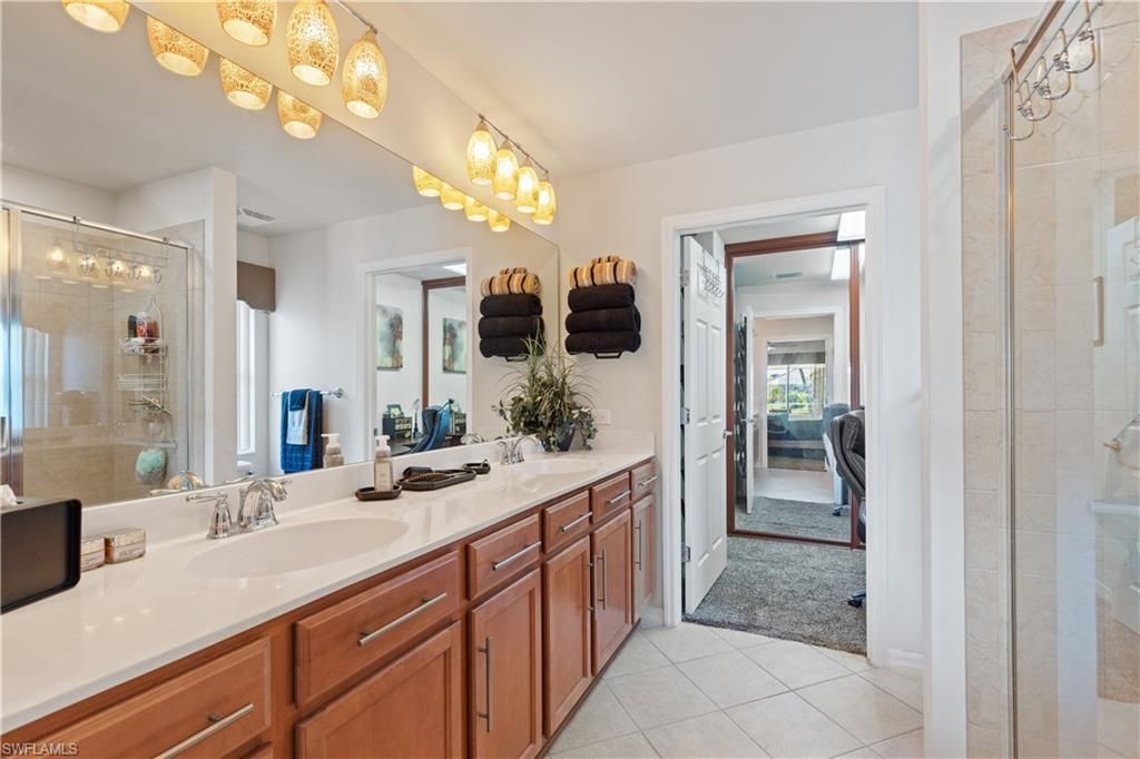 Bathroom, Dual Sink Vanities, Glass Shower, Interior