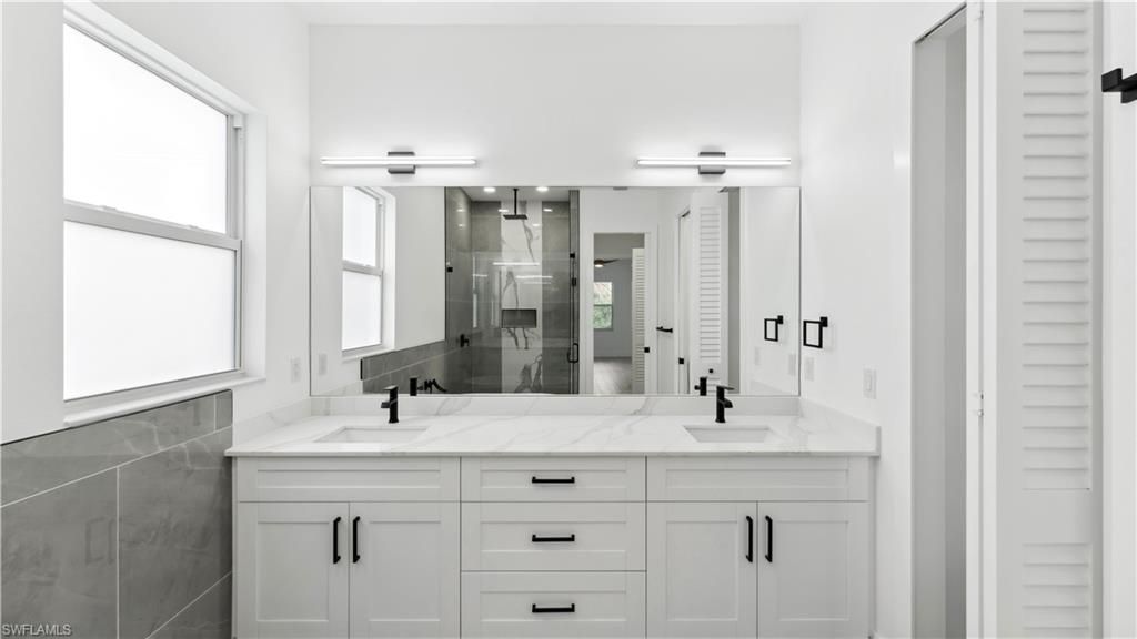 Bathroom, Dual Sink Vanities, Glass Shower, Interior