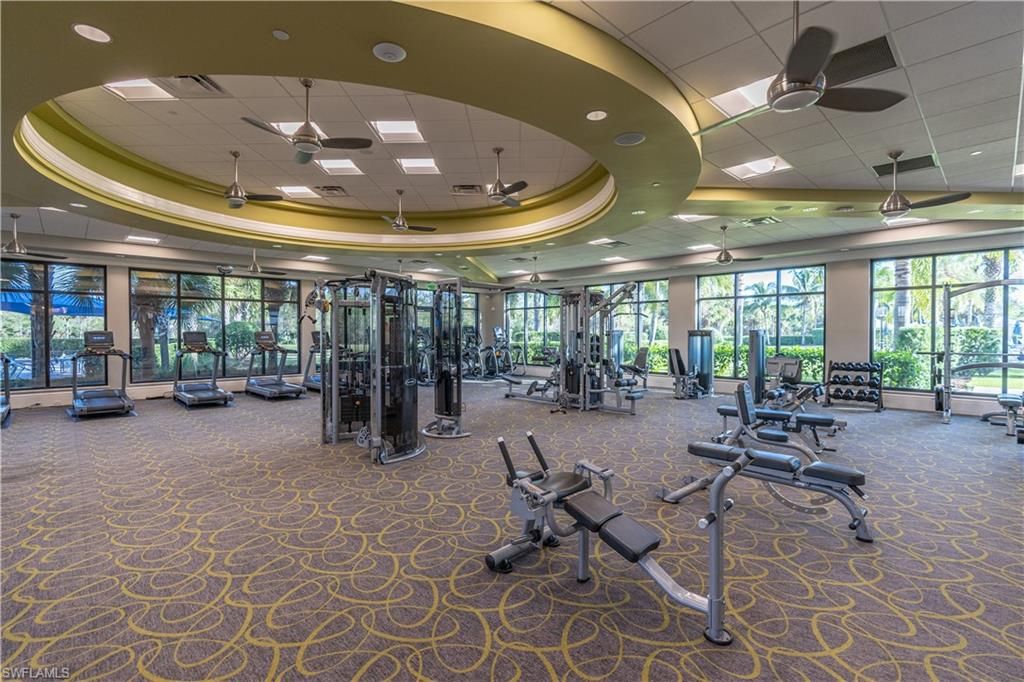 Fitness Equipment, Gym, Interior, Recessed Lighting