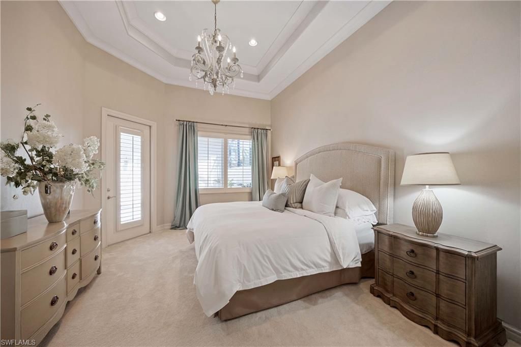 Bedroom, Chandelier, Interior, Recessed Lighting