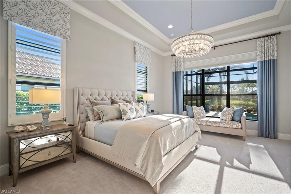 Bedroom, Chandelier, Interior, Pendant Lights, Recessed Lighting