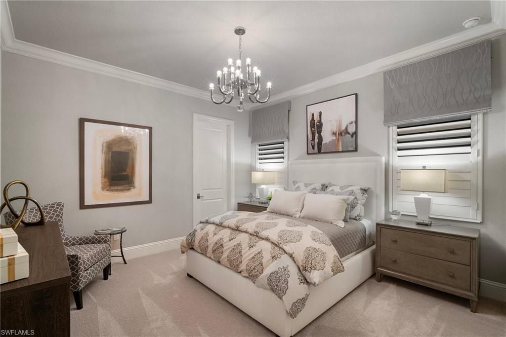 Bedroom, Chandelier, Interior