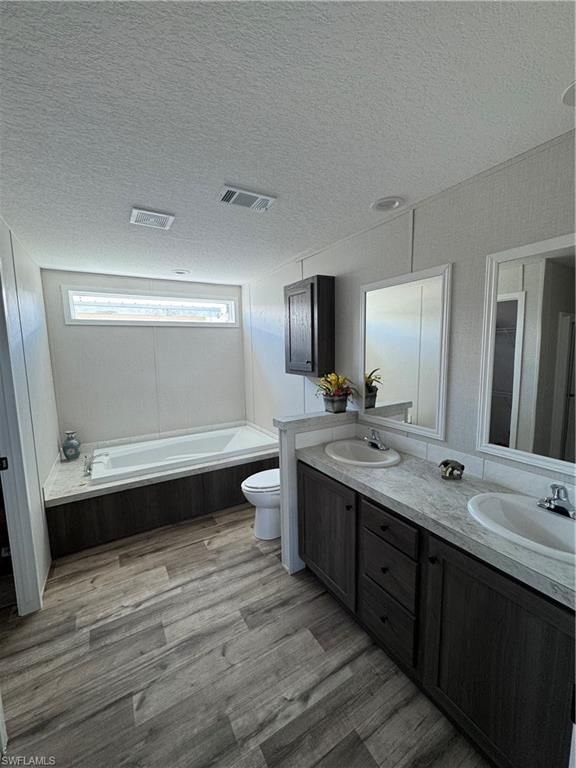 Bathroom, Dual Sink Vanities, Interior, Wood Texture Flooring
