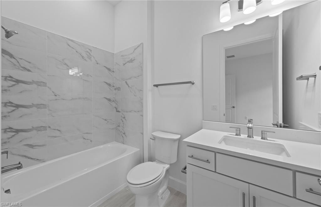 Bathroom, Interior, Marble Walls, Wood Texture Flooring