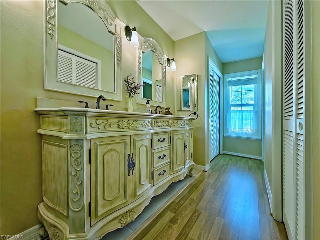 Bathroom, Dual Sink Vanities, Interior, Wood Texture Flooring