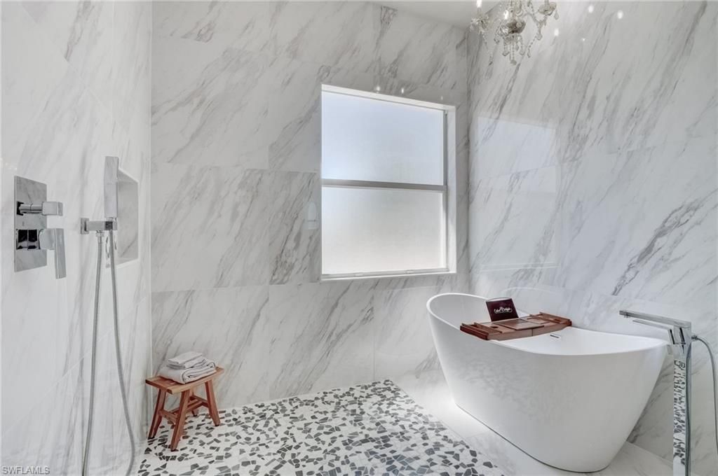 Bathroom, Free Standing Baths, Interior, Marble Walls