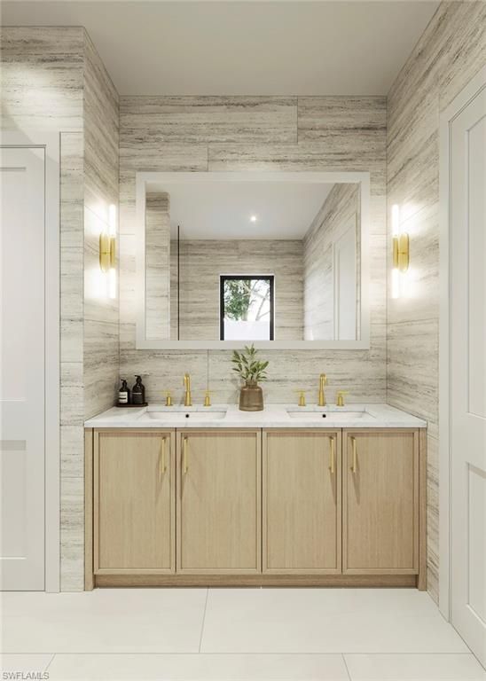 Bathroom, Dual Sink Vanities, Interior, Recessed Lighting