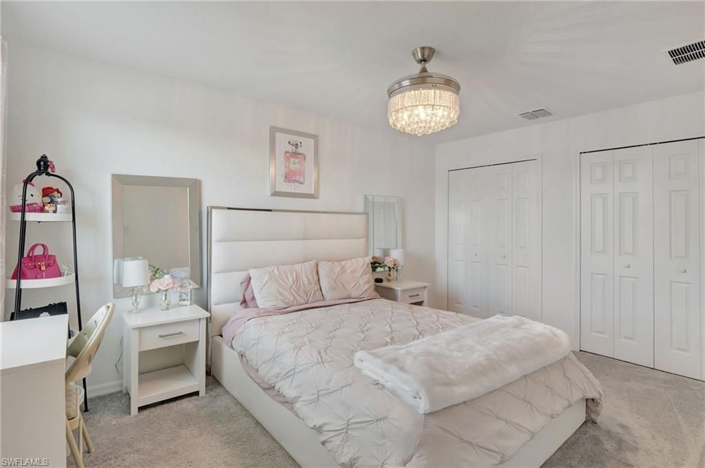 Bedroom, Chandelier, Interior