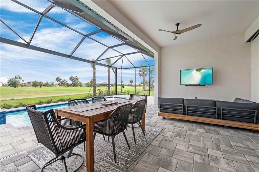 Dining room, Glass Ceilings, Interior, Pool, Sun Room