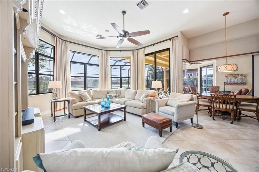 Dining room, Interior, Living room, Pendant Lights, Recessed Lighting, Sun Room