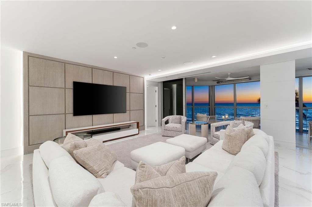 Interior, Living room, Marble, Recessed Lighting, Water