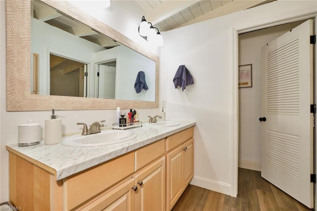 Bathroom, Dual Sink Vanities, Interior, Wood Texture Flooring