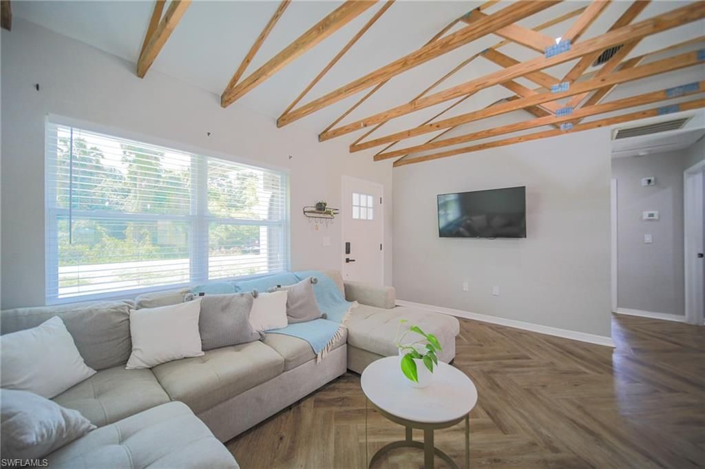 Interior, Living room, Wooden Beams, Wood Texture Flooring