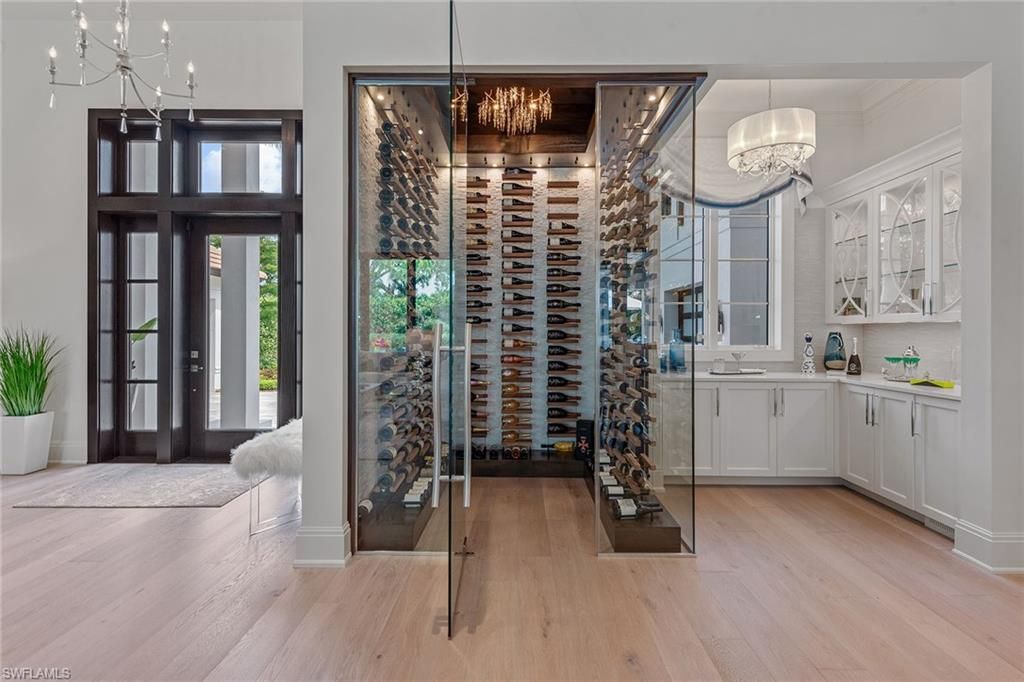 Chandelier, Interior, Pendant Lights, Wine Storage, Wood Texture Flooring