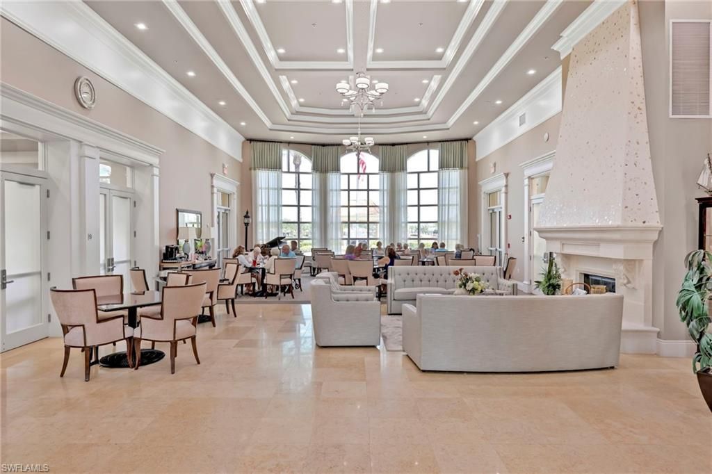 Dining room, Fireplace, Interior, Living room, Pendant Lights, Recessed Lighting