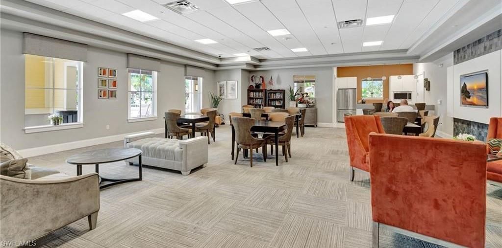 Dining room, Fireplace, Interior, Living room, Recessed Lighting