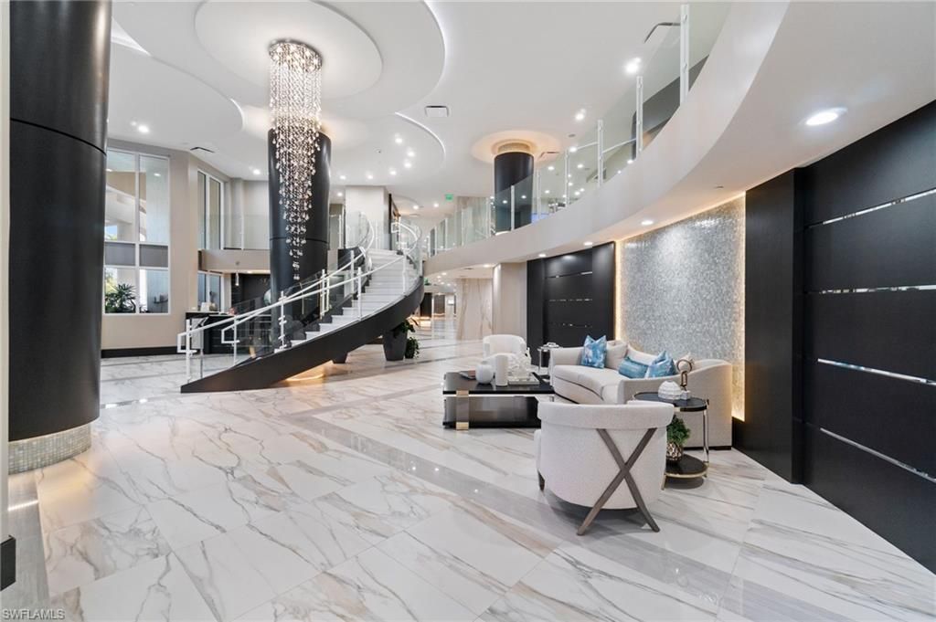 Chandelier, Interior, Living room, Marble, Recessed Lighting