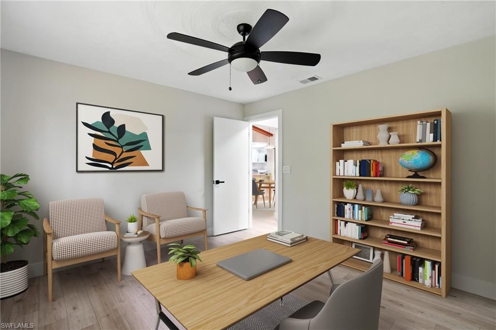 Home Office, Interior, Wood Texture Flooring