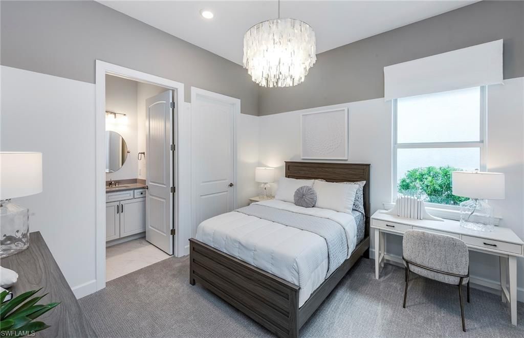 Bedroom, Chandelier, Home Office, Interior, Recessed Lighting