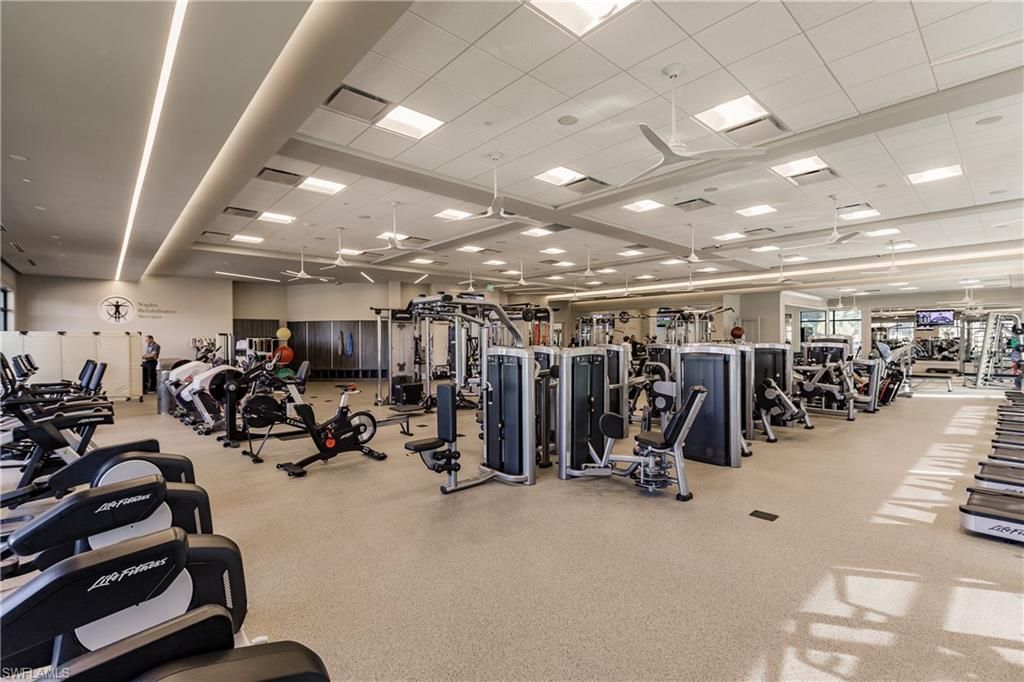 Fitness Equipment, Gym, Interior, Recessed Lighting
