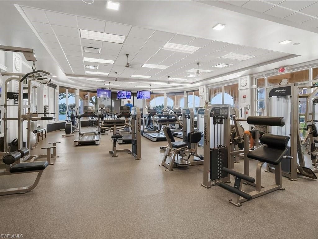 Fitness Equipment, Gym, Interior, Recessed Lighting