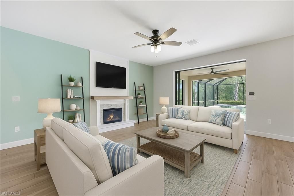 Fireplace, Interior, Living room, Wood Texture Flooring