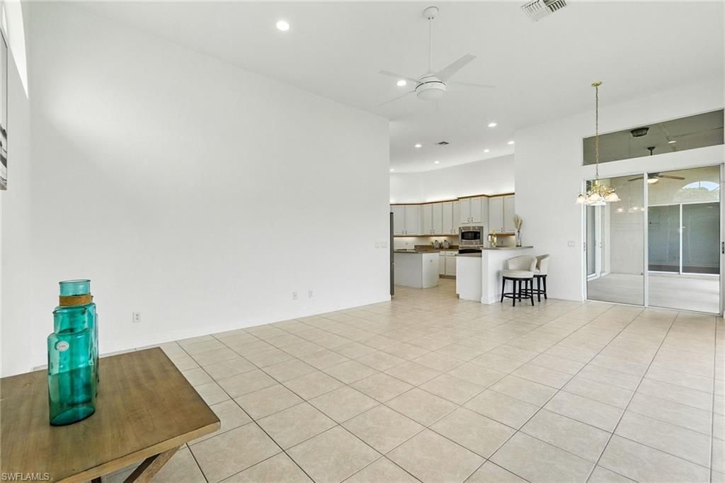 Empty room, Interior, Kitchen, Pendant Lights, Recessed Lighting