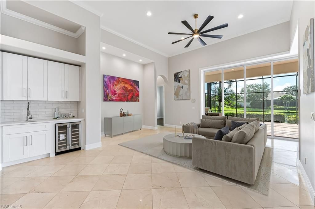 Interior, Living room, Recessed Lighting