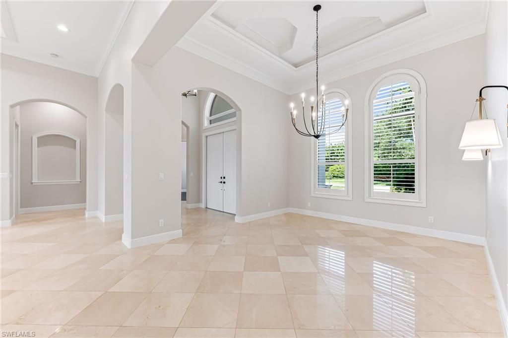 Chandelier, Empty room, Interior, Pendant Lights, Recessed Lighting