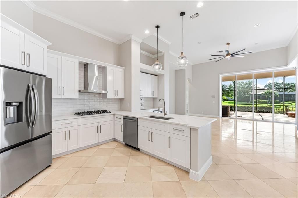 Interior, Kitchen, Pendant Lights, Recessed Lighting, Stainless Steel Appliances
