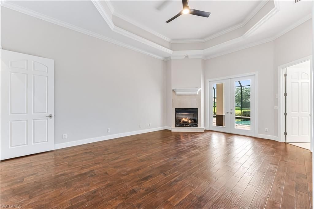 Empty room, Fireplace, Interior, Wood Texture Flooring