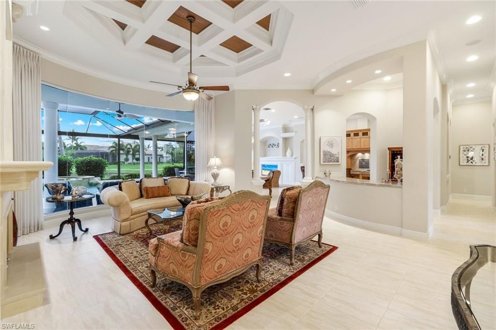 Fireplace, Interior, Living room, Recessed Lighting