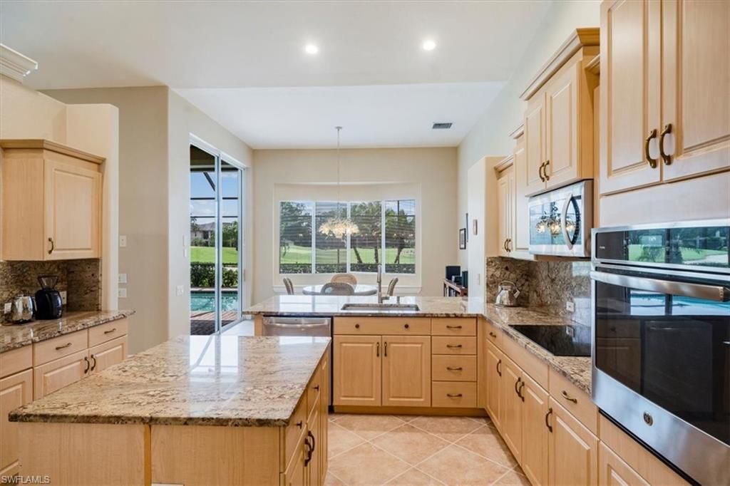 Interior, Kitchen, Pendant Lights, Recessed Lighting, Stainless Steel Appliances