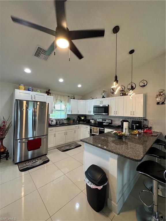 Interior, Kitchen, Pendant Lights, Recessed Lighting, Stainless Steel Appliances