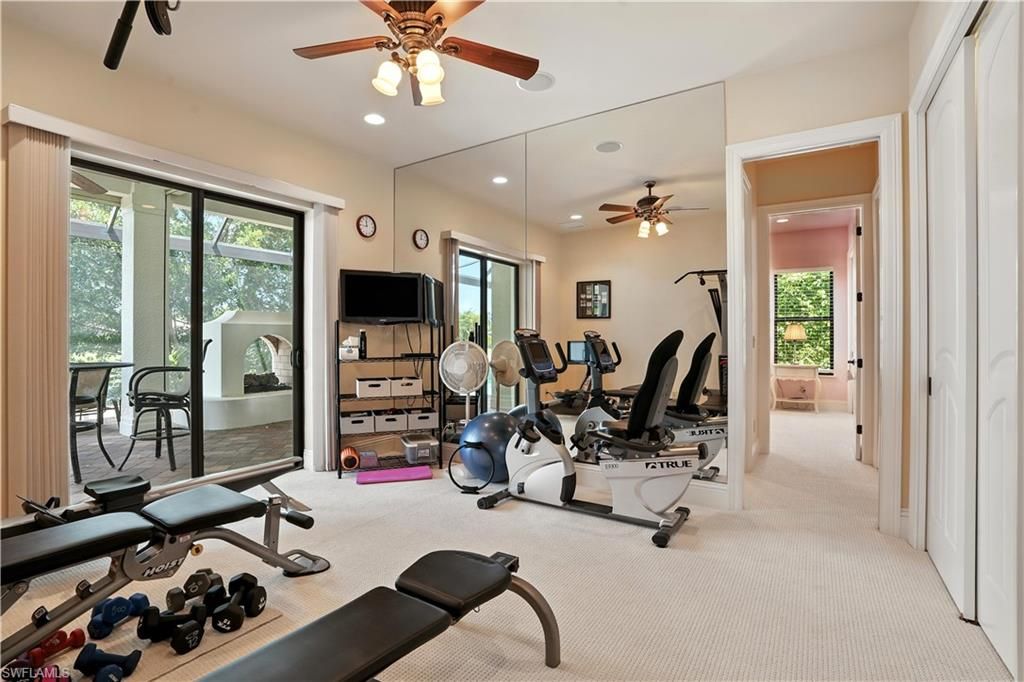 Fitness Equipment, Interior, Recessed Lighting