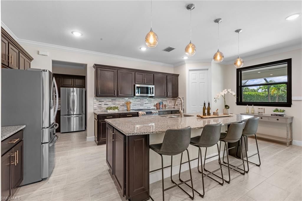 Interior, Kitchen, Pendant Lights, Recessed Lighting, Stainless Steel Appliances