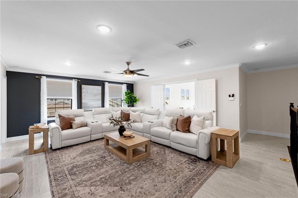 Interior, Living room, Recessed Lighting