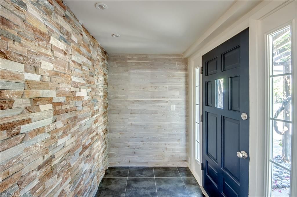 Interior, Recessed Lighting, Stone Walls, Wooden Walls