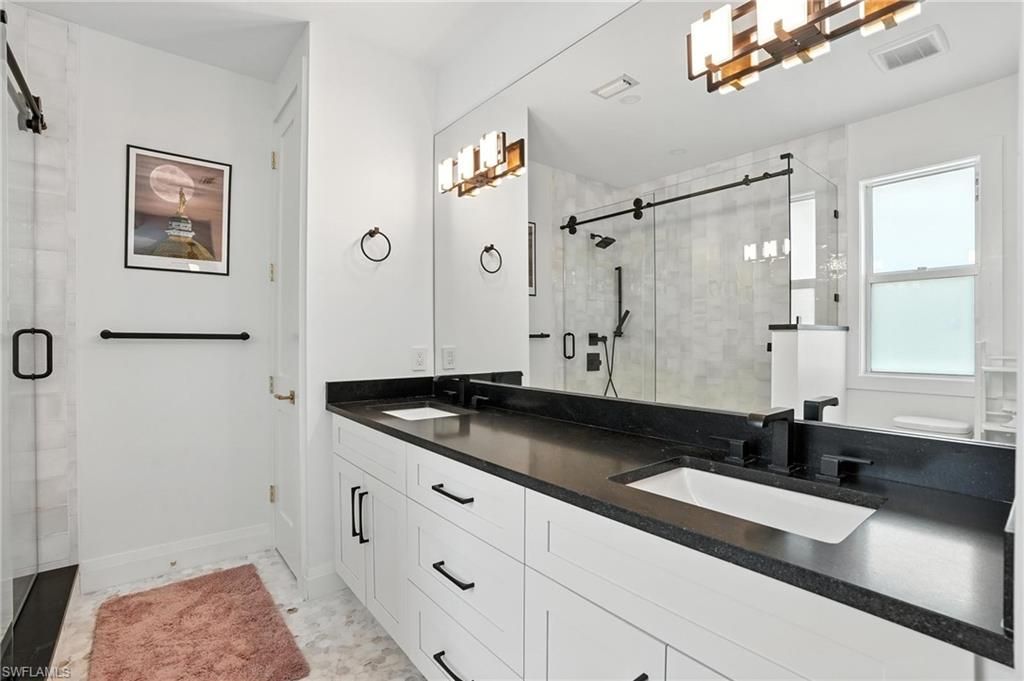Bathroom, Dual Sink Vanities, Glass Shower, Interior