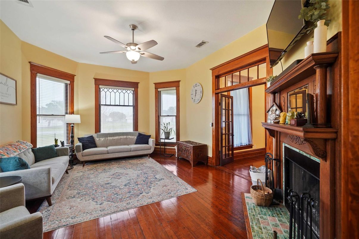 Fireplace, Interior, Living room, Wood Texture Flooring