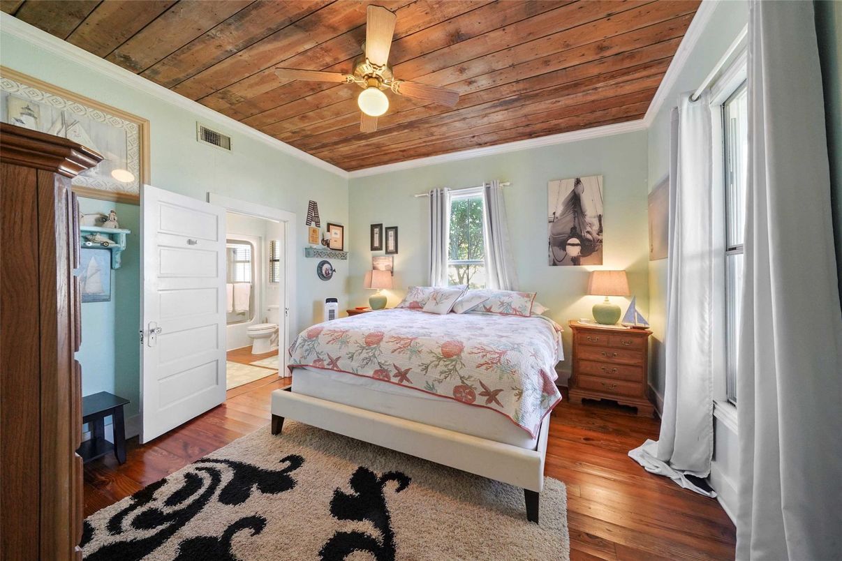 Bedroom, Interior, Wooden Ceilings, Wood Texture Flooring