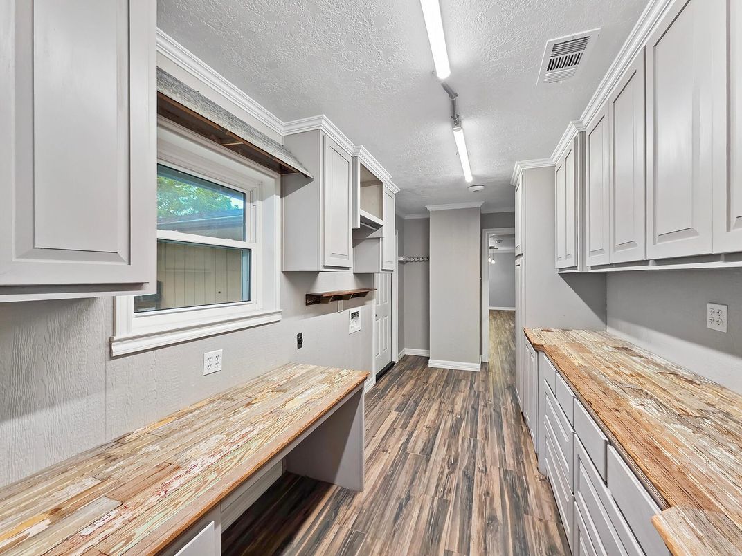 Interior, Kitchen, Wood Texture Flooring