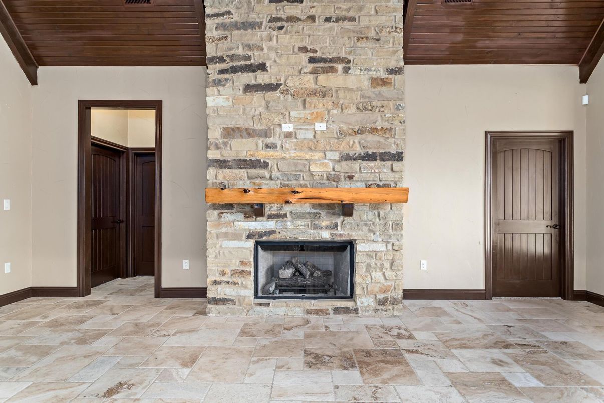 Fireplace, Interior, Wooden Ceilings