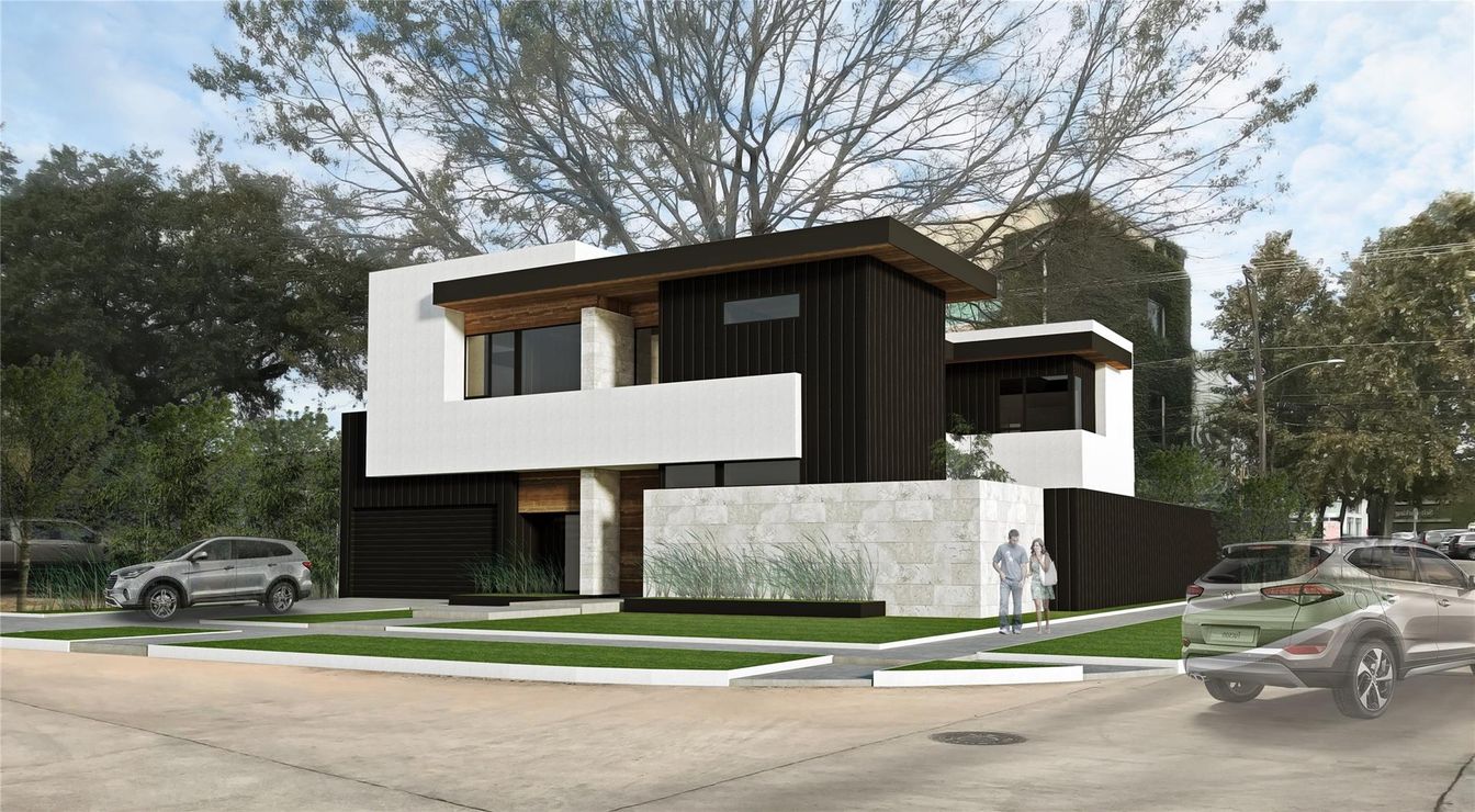 Attached, Exterior, Facade, Modern