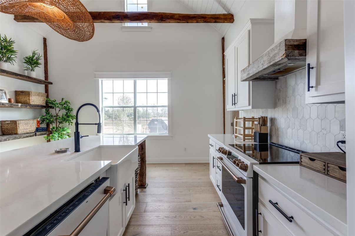 Interior, Kitchen, Wooden Beams, Wood Texture Flooring