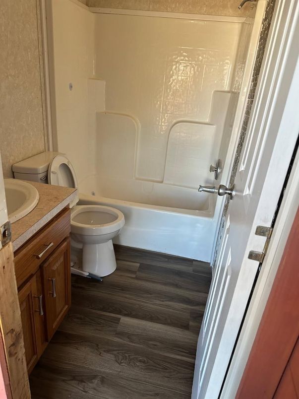 Bathroom, Interior, Wood Texture Flooring