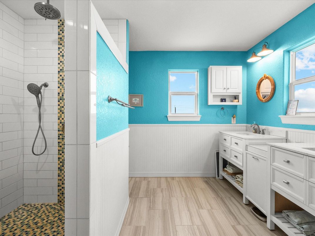 Bathroom, Interior, Wood Texture Flooring