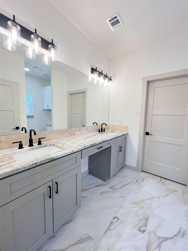 Bathroom, Dual Sink Vanities, Interior, Marble