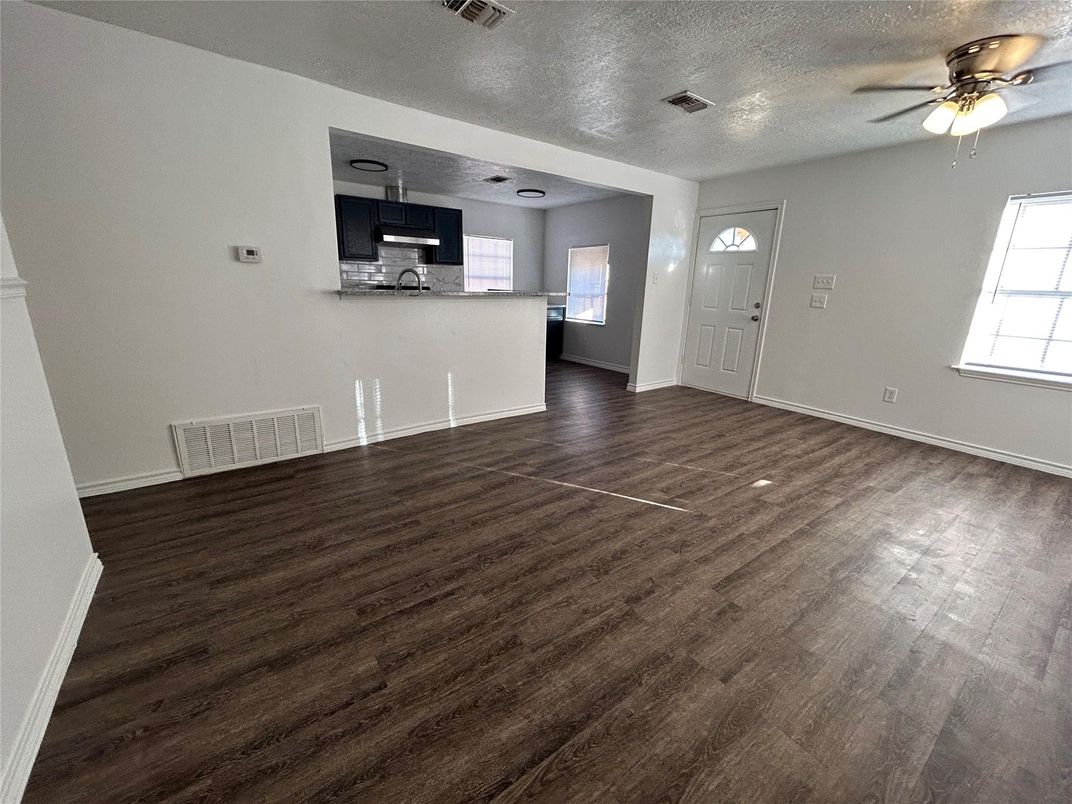 Empty room, Interior, Kitchen, Wood Texture Flooring